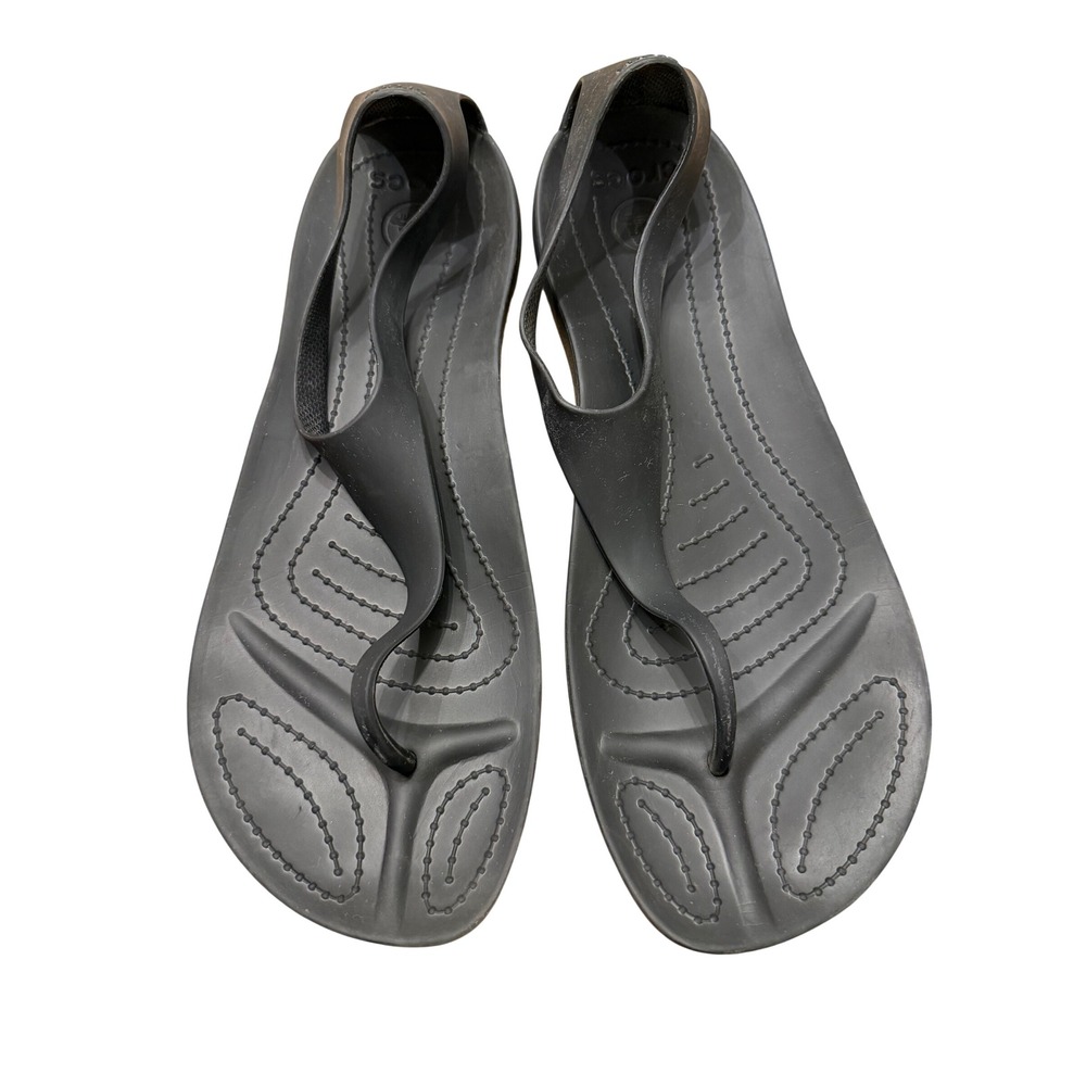 Crocs Sexi Flip Sandals Womens 11 Black